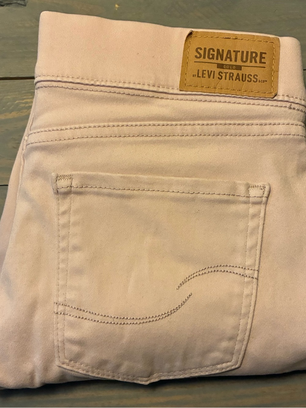 Levi's Pastel Pink Jeans with Subtle Stitching